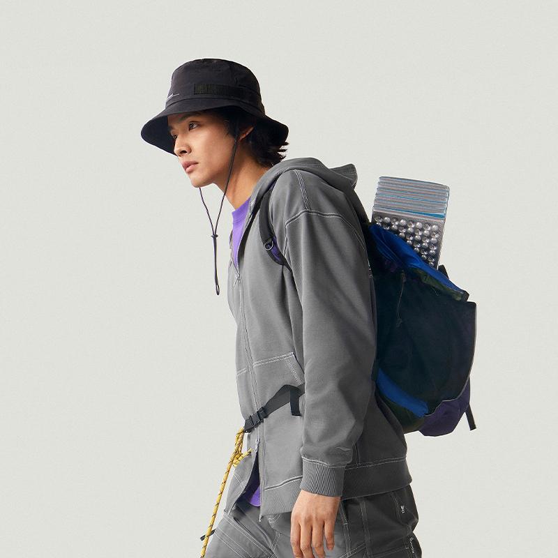 Li Ning CF Pure Color Casual Sports Zip-Up Hoodie Loose Long Sleeve Jacket Unisex Jackets AWDU807-3