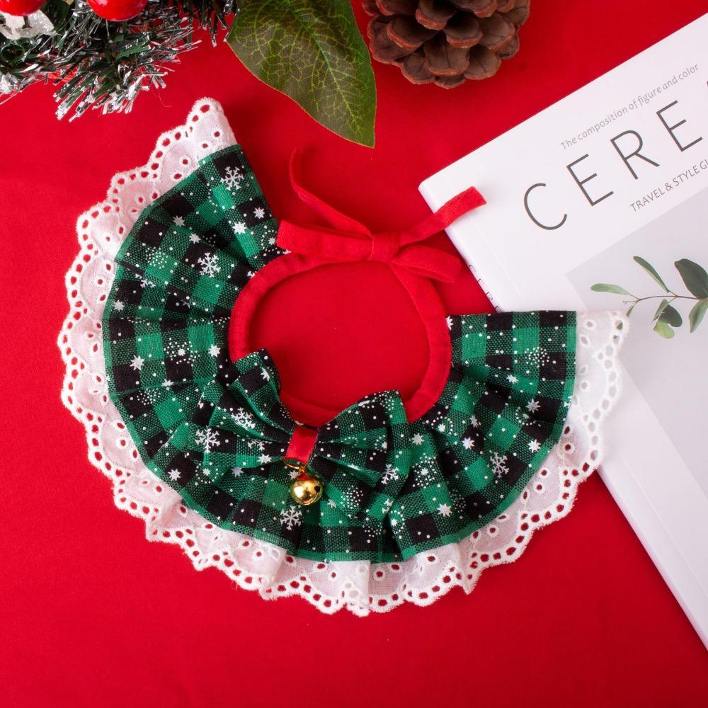 Bow Lace Pet Saliva Towel Cotton Polyester Dog Necklace New Cat Collar Cat