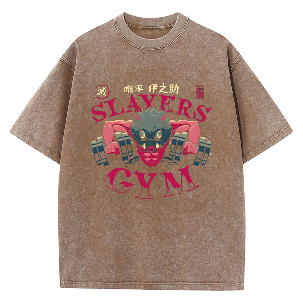 Футболка с принтом «Стираная» Аниме «Убийца демонов» Хлопковая мужская винтажная футболка с рисунком Футболка в уличном стиле Футболки Одежда