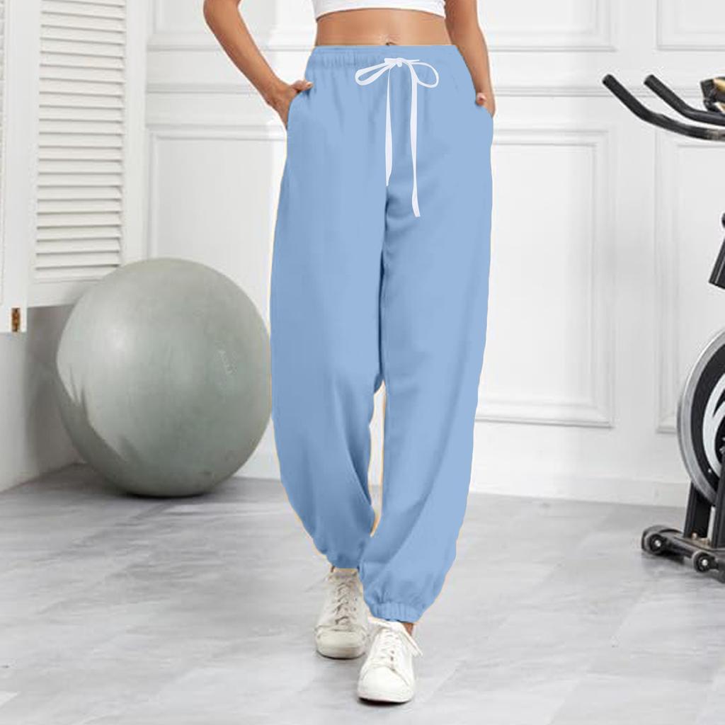 Women's Casual Fashion Sweatpants Color Matching Printed Casual Pants