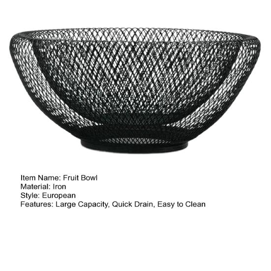 Фруктовница с дуршлагом Кухонная столешница Хранение фруктов Корзина большой емкости Железная проволока Закуски