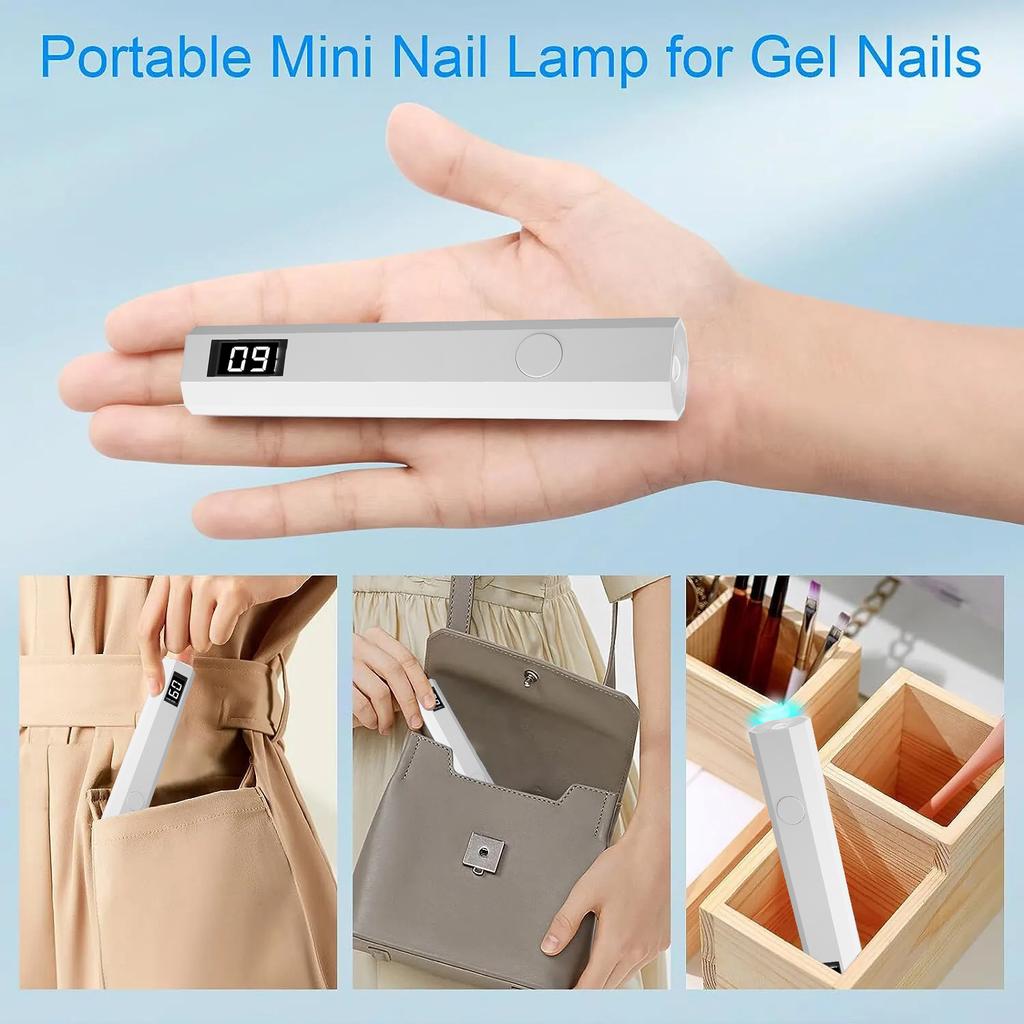 Nail Light Therapy Machine Small Portable Nail Light Storage Focus Light Quick Drying Mini Light Therapy Light Nail