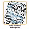 0.5 Inch 5 Sheets Small Letter Stickers Number Alphabet Sticker for Stationery Scrapbook Grad Cup Mug DIY Crafts Art Making