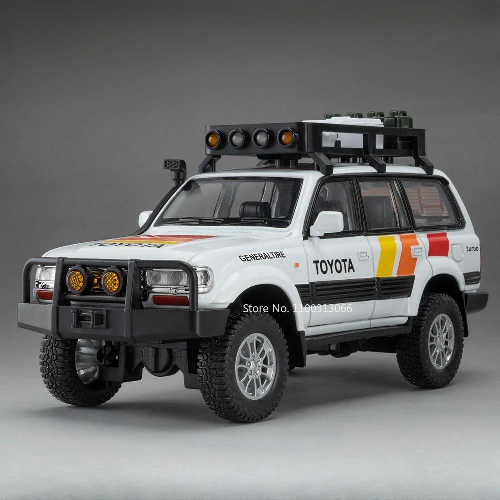 1:24 G63 6X6 Land Cruiser LC80 Машины Игрушки Модели со Светом Музыкой Инерционные Миниатюрные Транспортные Средства Открывающиеся Двери Внедорожник Детские Подарки