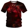 Summer Dragon Animal Pattern Tees Fashion Trend Round Neck Short Sleeved 3D Printed Casual Loose T-Shirts Men’s