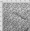 oneOone Cotton Flex Gray Fabric Floral Fabric For Sewing Printed Craft Fabric By The Yard 40 Inch