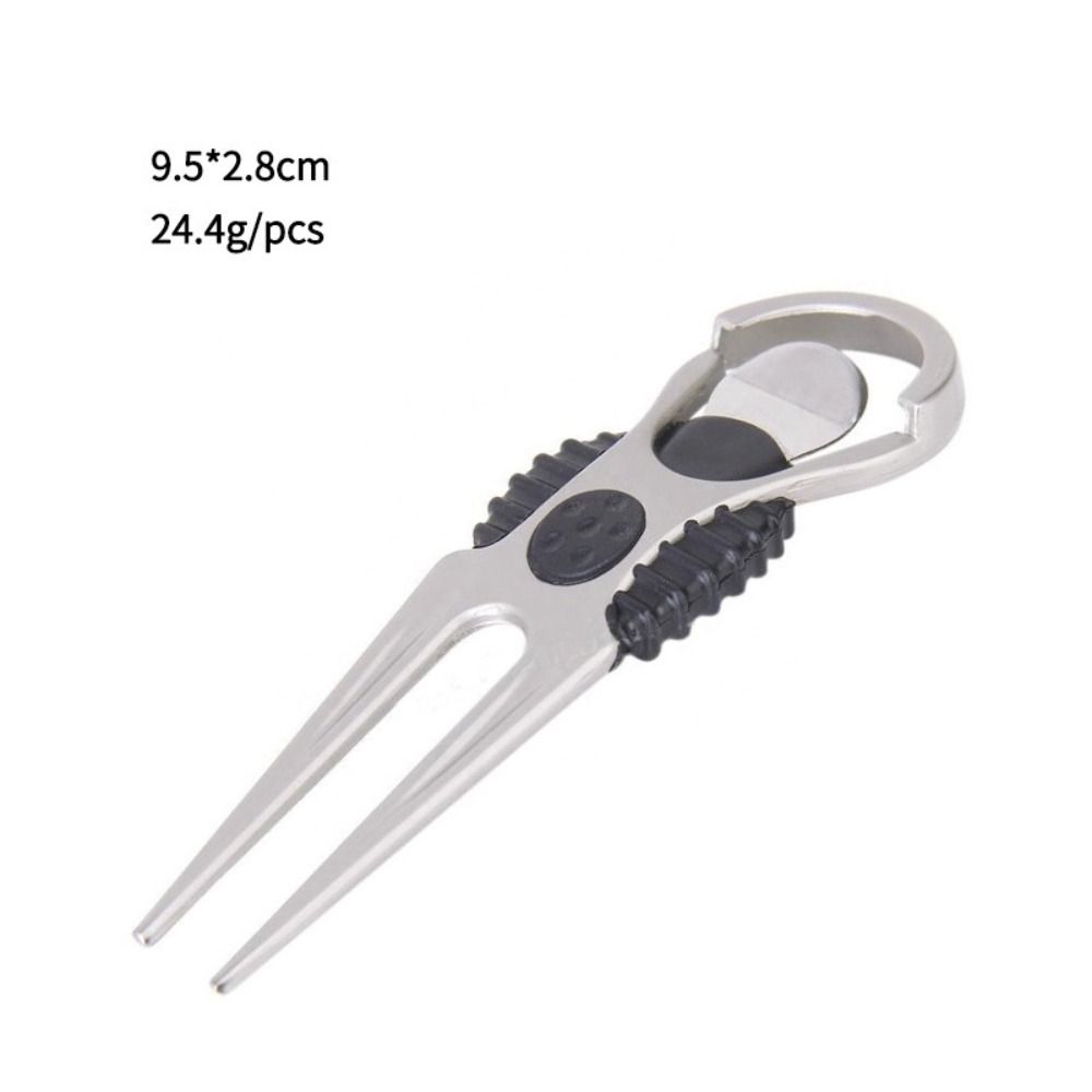 Anti-slip Golf Divot Tool Zinc Zinc Zinc Alloy Golf Ball Marker Fork Golf Tool   Golf Divot Repair
