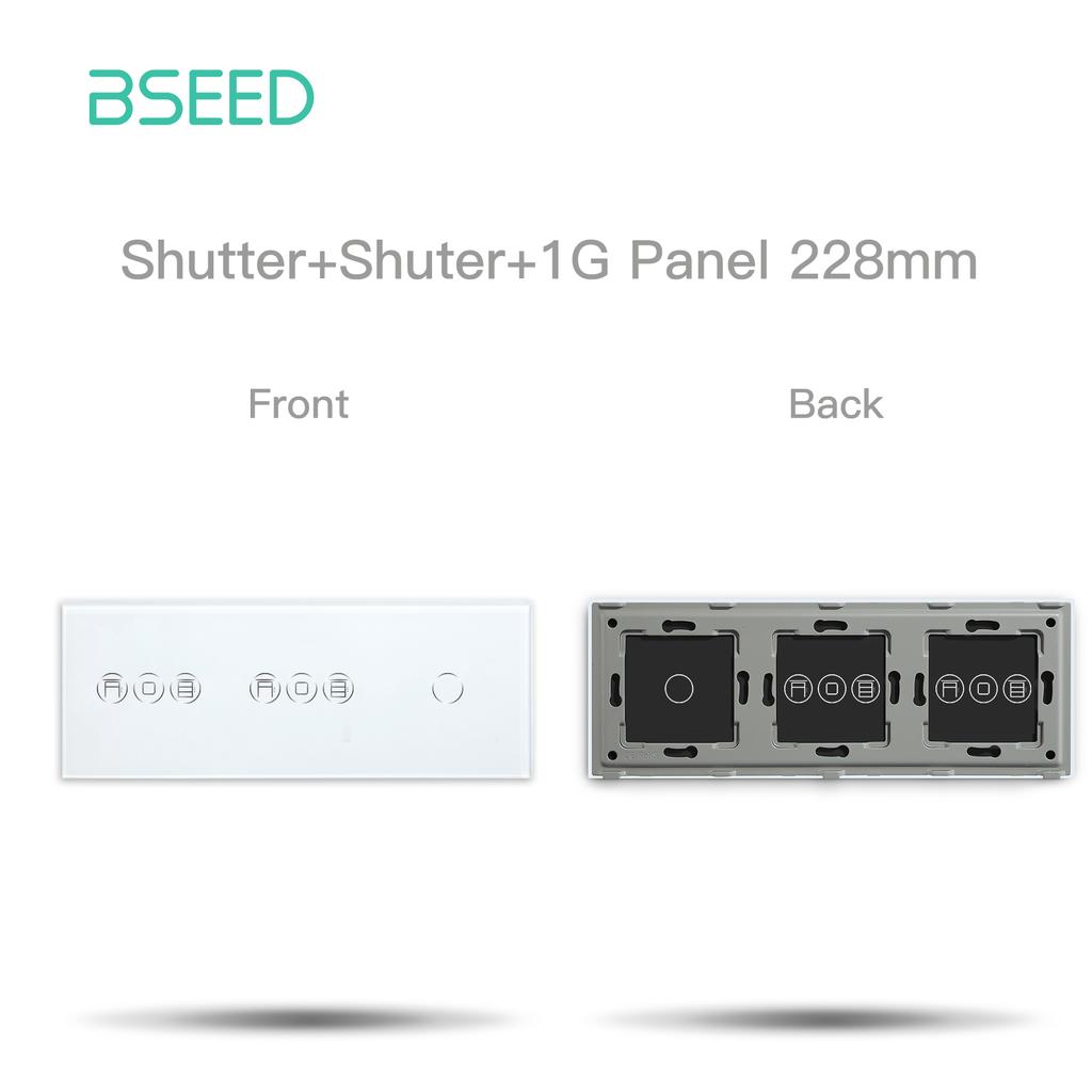 BSEED Wifi Переключатель для рулонных штор Сенсорный переключатель для жалюзи Умные выключатели света Функциональные части Стеклянная панель DIY Свободная комбинация