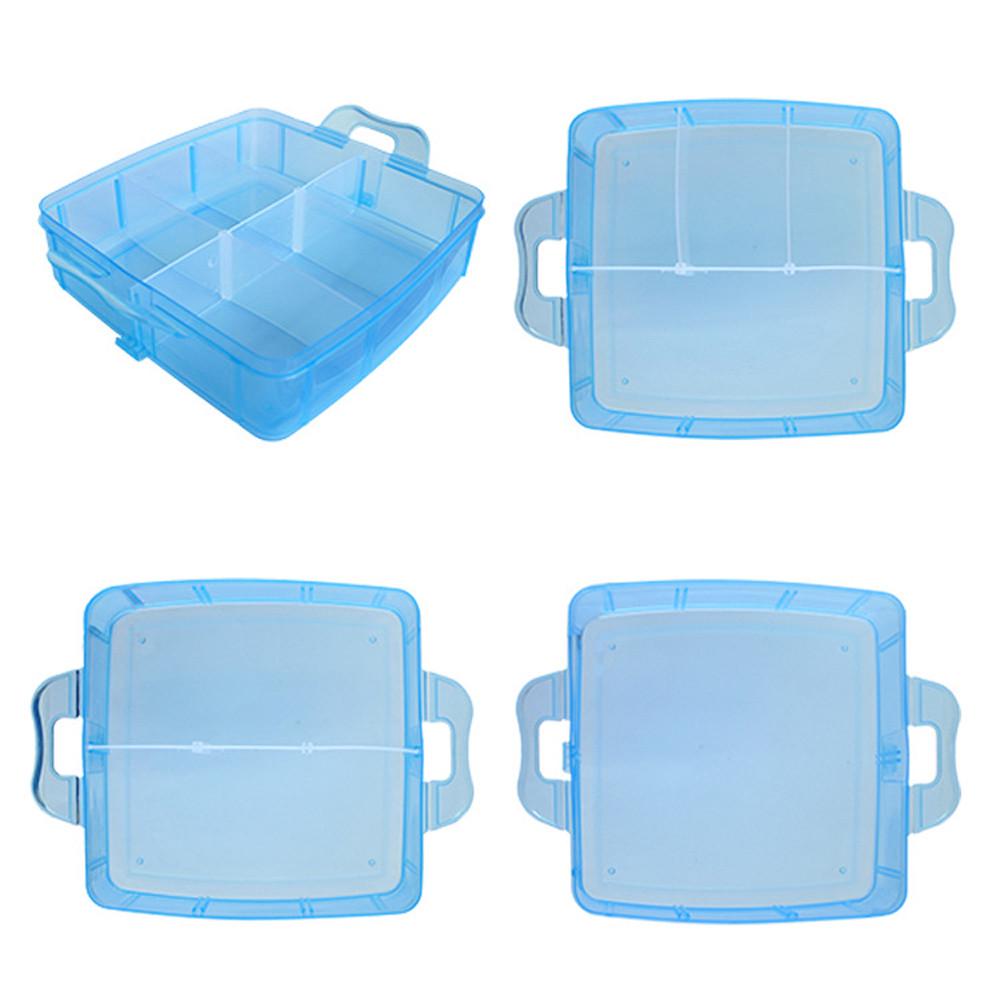 Clear Plastic Craft Beads Jewellery Storage Organizer Tool Box Case