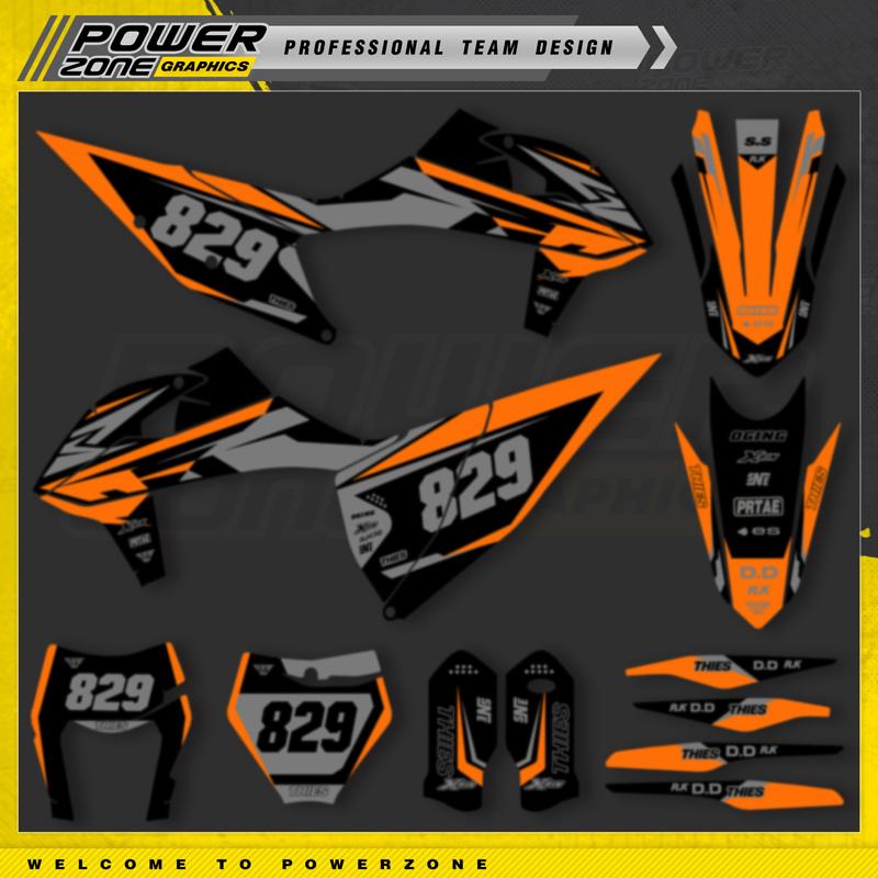PowerZone For KTM EXC EXC-F 2020 - 2022 150 200 250 300 350 450 500 For 3M Graphics DECALS Stickers Kit For 2019-2022 SX SXF