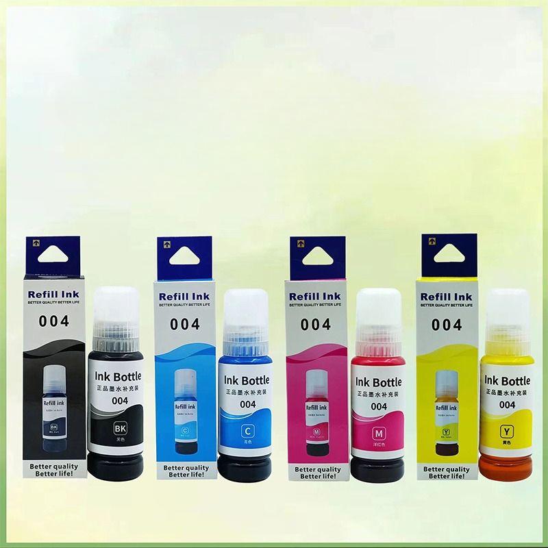 Совместимые чернила Epson Ink 004 для принтеров L1118, L3258, L3118, L3119, L3158, L3251, четырехцветные чернила 004
