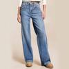 Women's Wide Leg Jeans Casual Highwaist Straight Denim Pants With Pockets