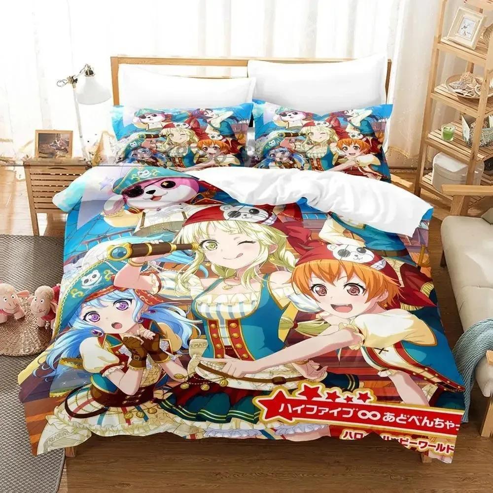 3D Print BanG Dream! Girls Band Party! Bedding Set Single Twin Full Queen King Size Bed Set Adult Kid Bedroom Duvet Cover Sets