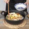 With Wood Lid Cast Iron Pot Non Stick Soup Pot Vintage Stew Pot  Home Use