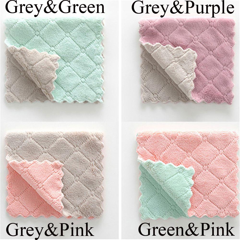 Tableware Household Microfiber Kitchen Scouring Pad Non-stick Oil Rags Clean Cloths Cleaning Towel
