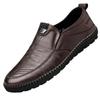 Mens Leather Loafers Non Slip Walking Flats Breathable Outdoor Slip On Casual Shoes for Male Work Office Driving Sneakers