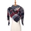 European and American Style Large Check Triangle Snood Scarf - Spring, Autumn, Winter