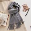 Luxury Wool Scarf For Women Fashion Warm Cashmere Scarves Korean Style Solid Knitted Shawl Wrap Pashmina Bandana Christmas Gift