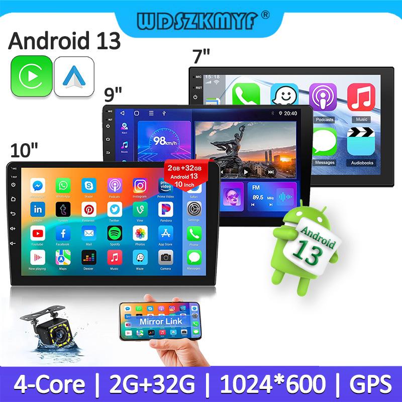 Universal 7"/9"/10" Android 13 Car Radio GPS Autoradio Carplay 2+32G Double Din WIFI FM AM Car Audio Receiver Multimedia Player