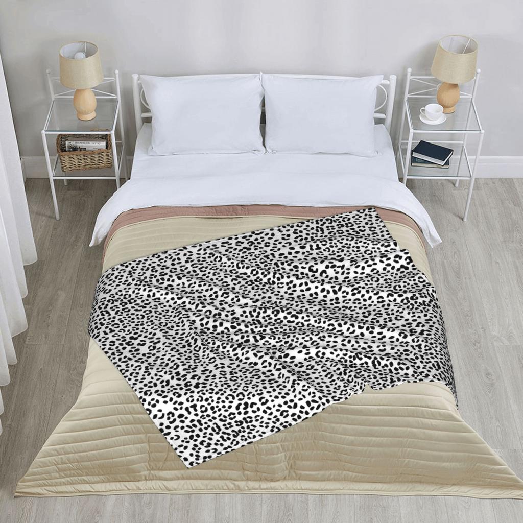 Черно-белый плед с рисунком снежного барса, флисовый, осенний, многофункциональный, мягкий, для дивана, кровати