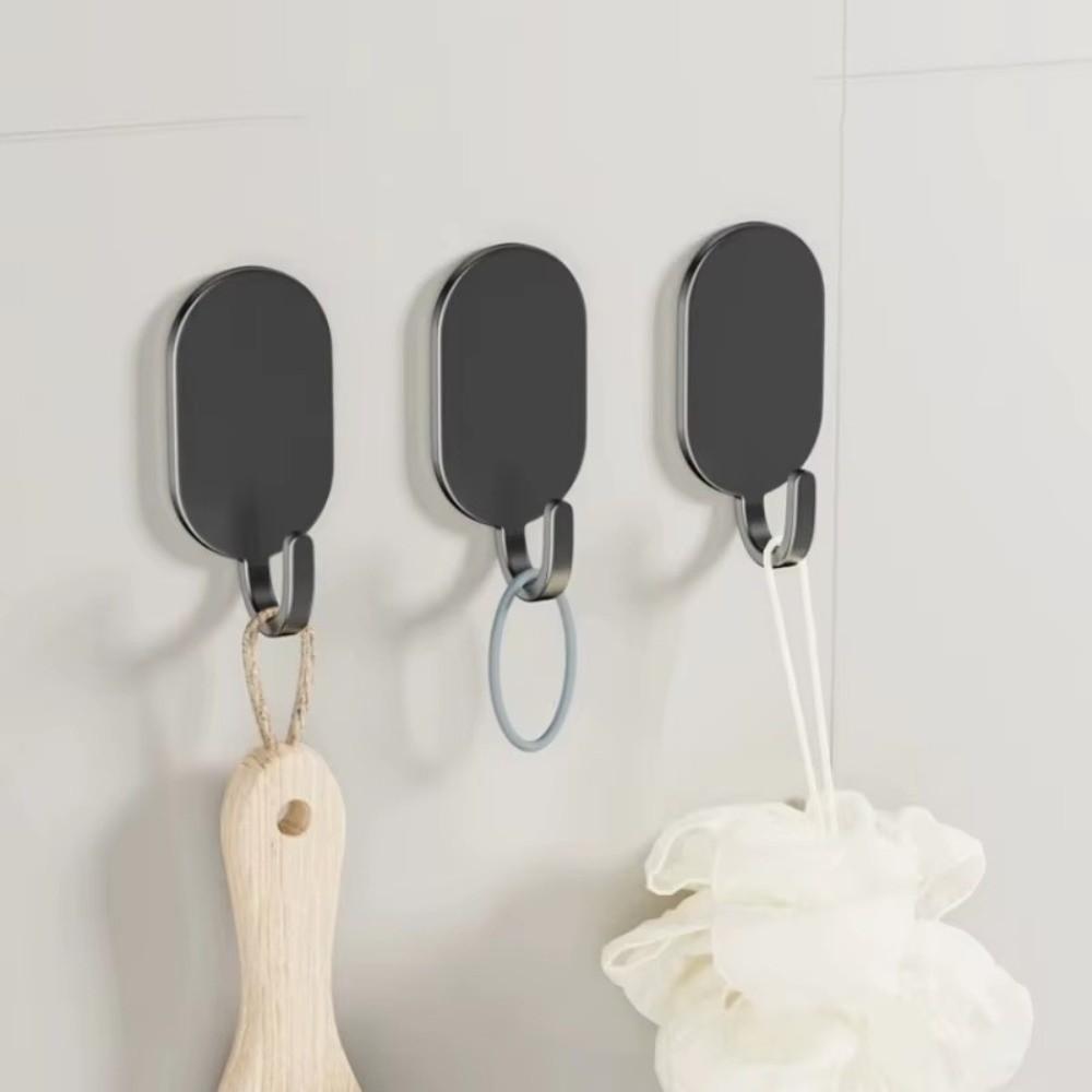5PCS Traceless Sticky Wall Hooks No Drilling Stick On Hooks Wall Mounted Key Holder Door Hanging