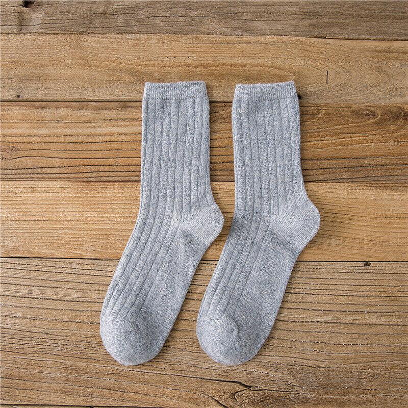 5 пар женских шерстяных кашемировых теплых толстых однотонных мягких повседневных спортивных зимних носков, партия