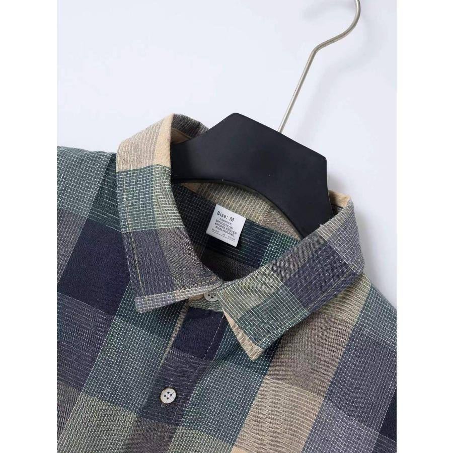 Летняя клетчатая рубашка мужская с коротким рукавом мода плюс размер топы молодежные повседневные мужские рубашки с коротким рукавом