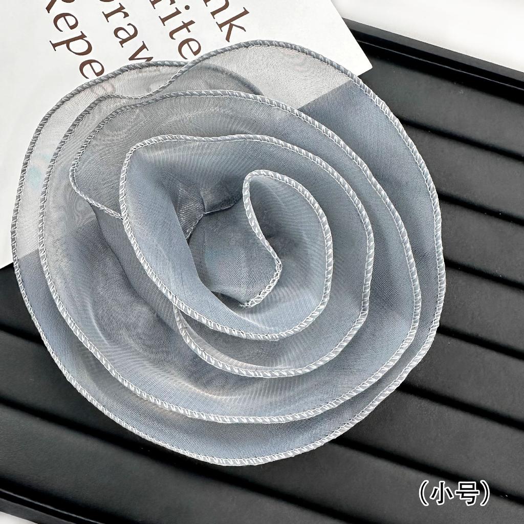 Solid Color Three-Dimensional Flower Corsage Accessories Simulated Flower Decoration Material Eugen Yarn Lace Cloth Sticker Accessories