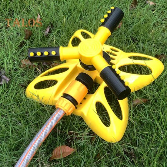 Спринклер для газонов с вращением на 360 градусов и герметичной системой с 3 рычагами. Система орошения с большой площадью покрытия. Простая сборка. Автоматический спринклер для воды.