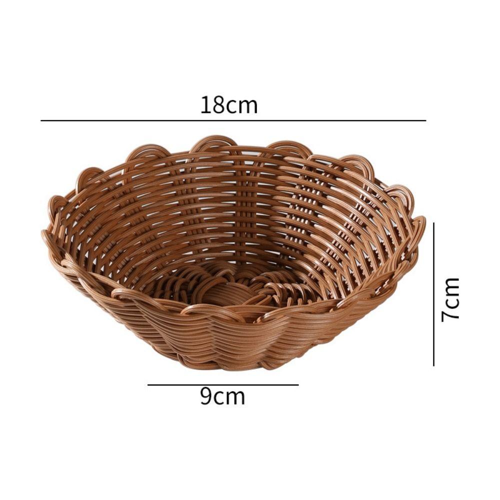 Round Display Platter Bread Fruit Kitchen Organization Basket Storage Basket  Home Shop Hotel
