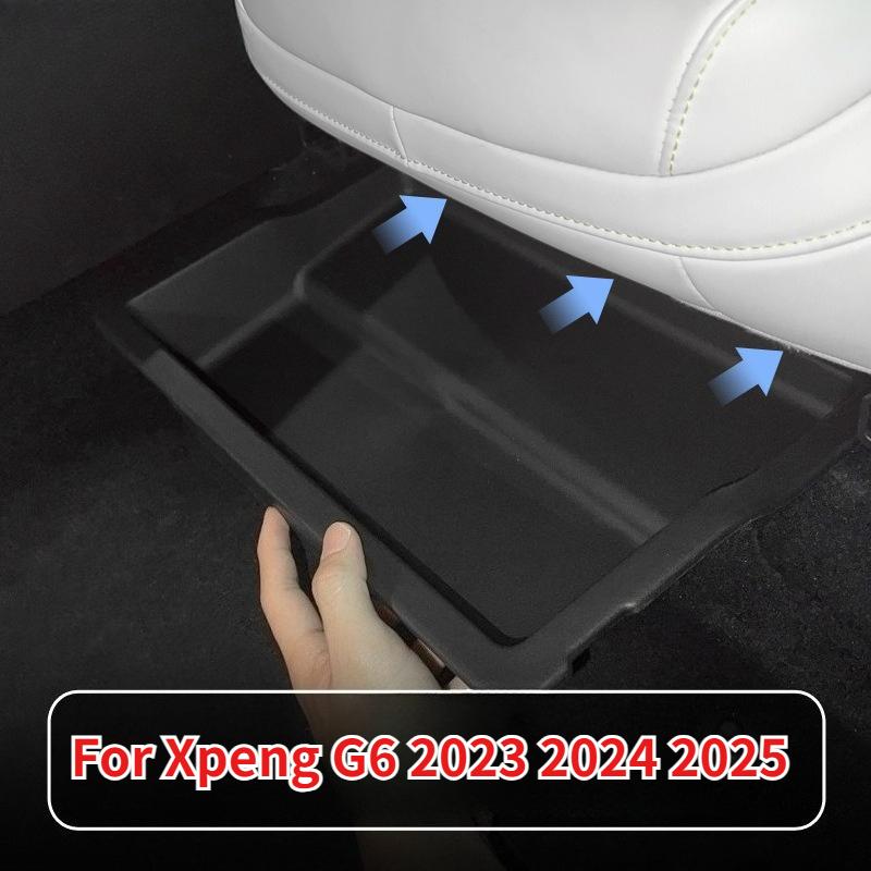 For Xpeng G6 2024 2025 Under Seat Storage Box Car Accessories Drawer Type Organizer Storage Front Seat Lower Box Case Parts
