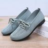 Женские летние вязаные туфли на плоской подошве из сетчатого материала, дышащие туфли без шнуровки на плоской подошве с круглым носком, повседневная удобная прогулочная обувь, легкие лоферы, нарядная женская обувь