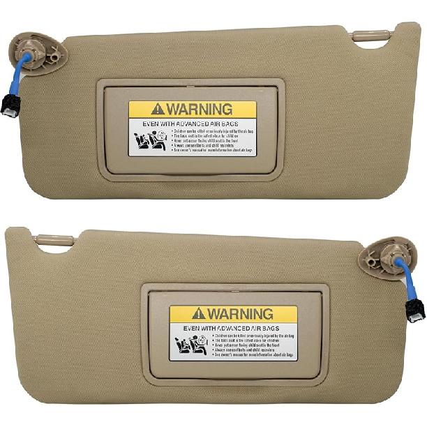 NHILES Left Driver Side Sun Visor Compatible With Honda Accord 2008 2009 2010 2011 2012 2013 2014 2015 2016 2017 With Light Replaces #