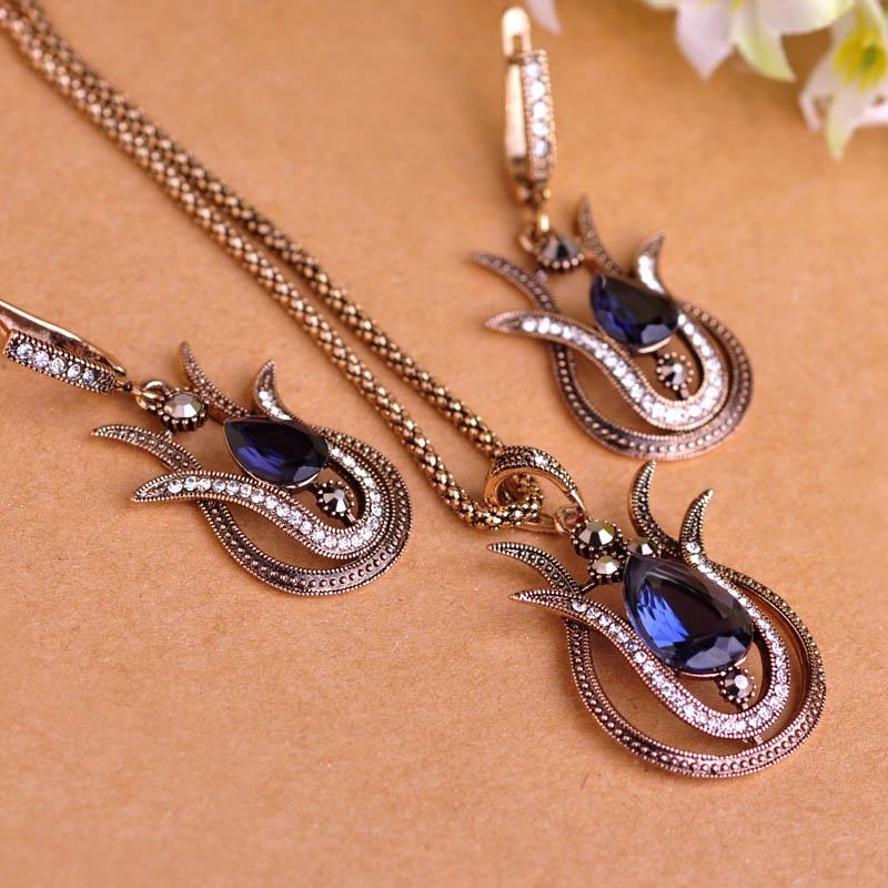 Винтажный стиль, зеленый тюльпан, кулон, ожерелье, серьги, комплект ювелирных изделий, сплав, смола, женские вечерние аксессуары для свадебного платья