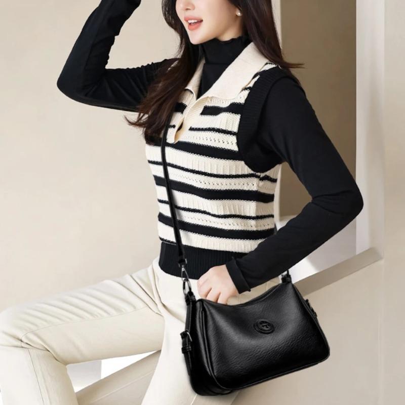 Модная женская сумка через плечо, Сумка-кроссбоди из мягкой ПУ кожи, Однотонная сумка, Подходит для повседневного использования, Шопинга, Поездок на работу