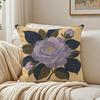Vintage Oriental Botanical Floral Pillow Case Organic Short Plush Cushion Covers Breathable Washable WrinkleResistant