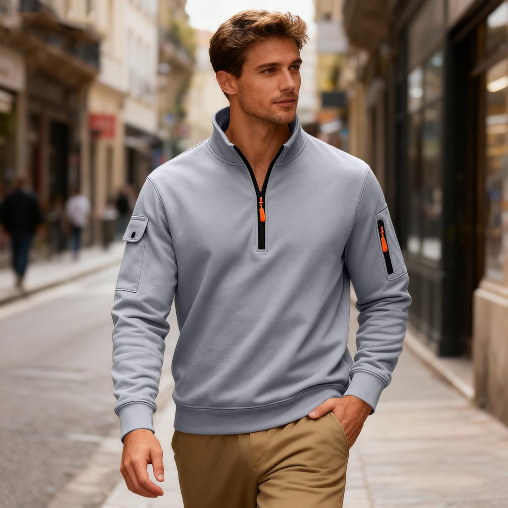 Men'S Fleece Round Neck Pullover With Fleece Solid Color Hoodie And Fleece Fleece Fleece Jacket