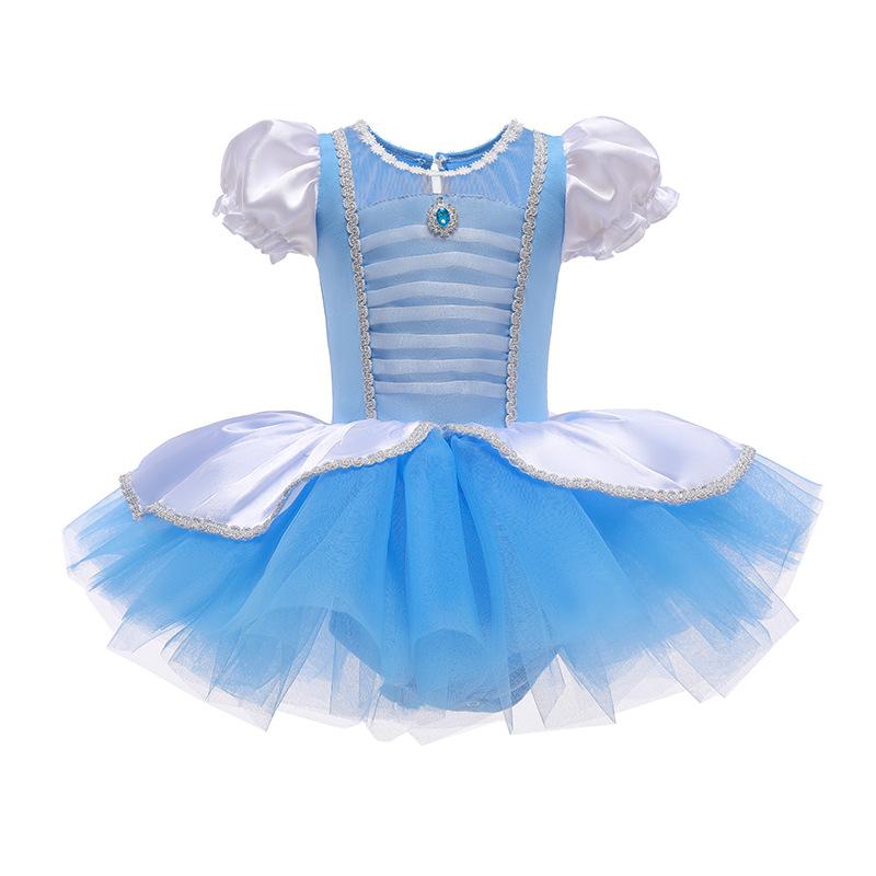 Round Yuan Girl Ballet Practice Dress Party Fancy TUTU Dress Elsa Anna Belle Alice Colorful Clothes Baby Girl Party Costumes