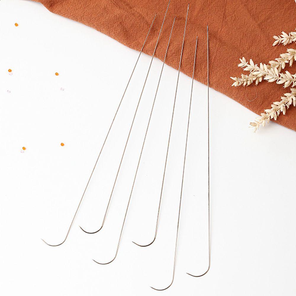 Steel Crafts Knitting Thin Bead Needles DIY Accessories Sewing Tools Curved Beading Needles
