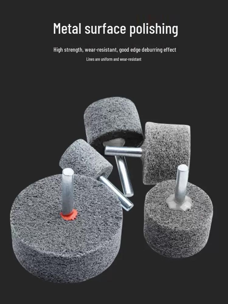 Black Orchid Nylon Fiber Polishing Head - 6mm Shank for Grinding & Rust Removal