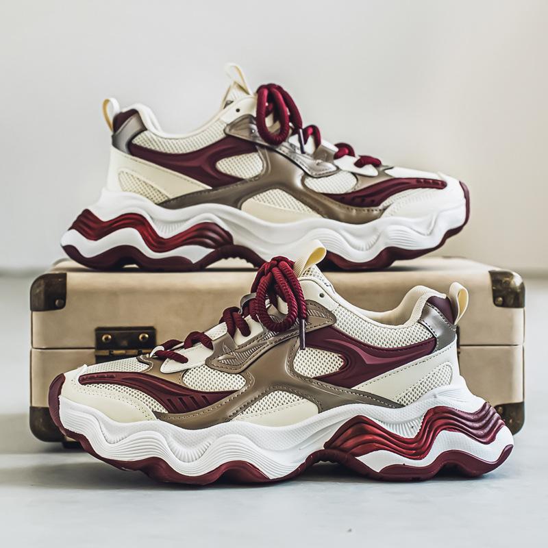 Новая повседневная спортивная обувь мужская сетчатая платформа мужская обувь модная универсальная обувь для папы мужская