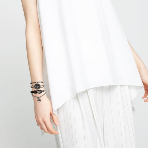 Women's Cute Stainless Steel Bangle Watch: Silver Infinity Symbol Heart Bracelet, Waterproof Quartz Movement, 4-Piece Set - Perfect Christmas or Valen