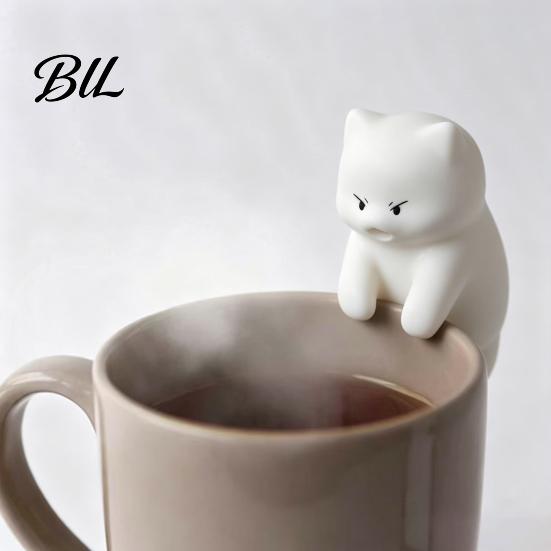 Mini Food Fan Cooling Cat Bear Shape Cup Edge Clip-on Rechargeable Hot Drinks Coffee Tea Meals Dishware Cooler Small Clip