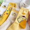 Sanrio Mymelody Cinnamoroll Pom Pom Purin Носки средней длины Инс Дышащие Минималистичный дизайн Повседневные спортивные носки Подарки для девочек Милые