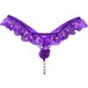 Sexy Women Lace Underwear Ladies Lingerie Crotchless Panties Pearls Beading Women's G Strings Thongs Open Crotch Sex Panty Floral Transparent Briefs
