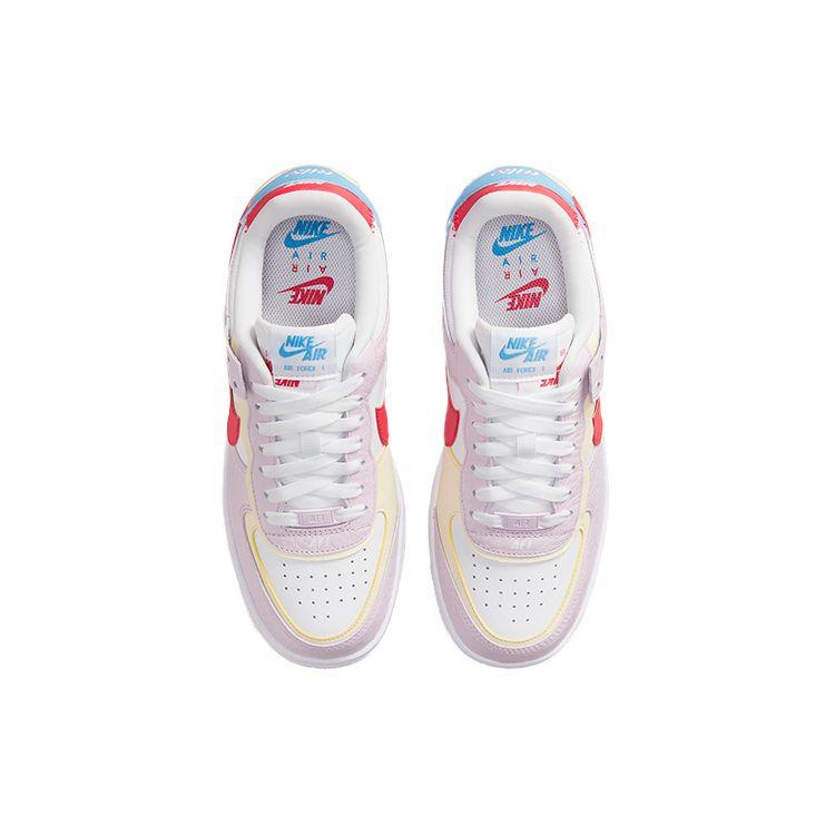 Nike Air Force 1 Shadow Regal Pink Fusion Красные женские кроссовки Белые цвета кокосового молока Университетский синий DN5055-600