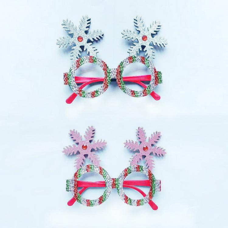 Креативные рождественские очки - Санта, Снеговик, Рога для взрослых и детей