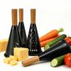 Wooden Handle Cheese Grater Stainless Steel Garlic Grinder Black Conical Vegetable Grater  Home