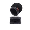 Men Windproof Hat Outdoor Travel Leisure Winter Balaclava Scarf Gloves Three-Piece Thick Cashmere Warm Knitted Hat Neck Protect