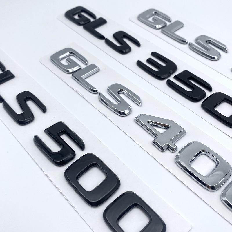 HXA4 ABS Car 3D Letters Styling Trunk Badge Sticker GLS320 GLS350d GLS400 GLS500 4MATIC Logo Emblem for X166 Series